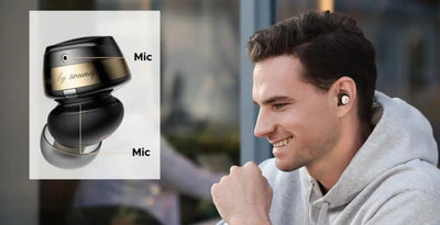 SoundPEATS Space Headphones 123H Play, híbrido con cancelación activa de  ruido inalámbrico sobre la oreja auriculares plegables ligeros en la oreja